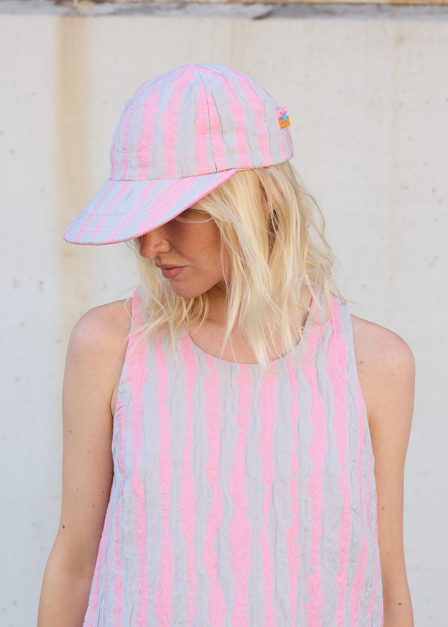 Wiggle Baseball Hat- Grey/Pink