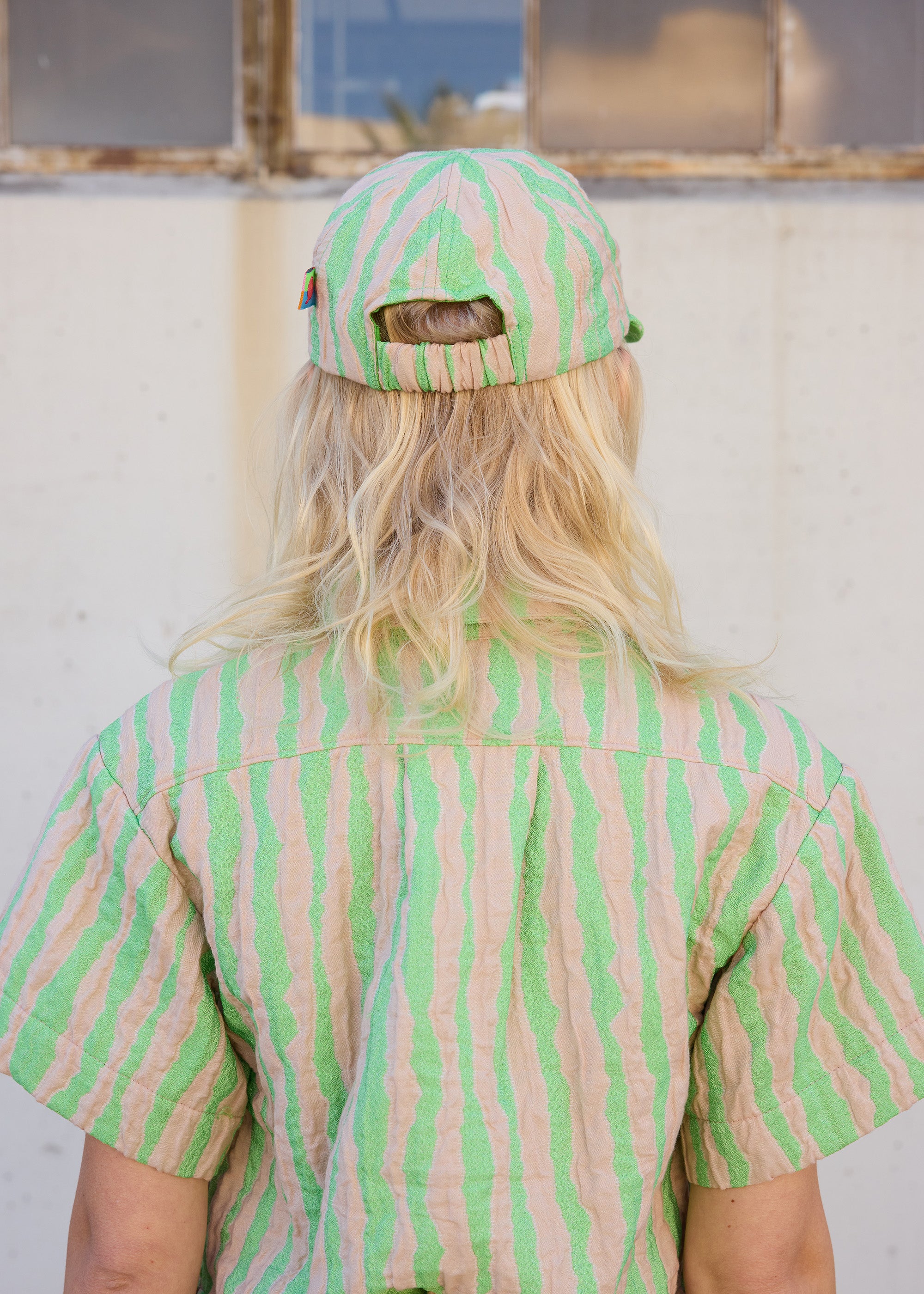 Wiggle Baseball Hat- Tan/Green