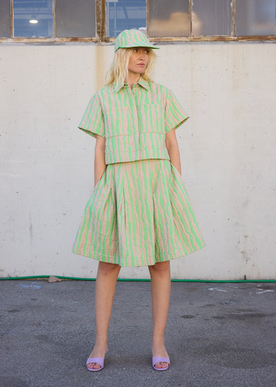 Wiggle Baseball Hat- Tan/Green