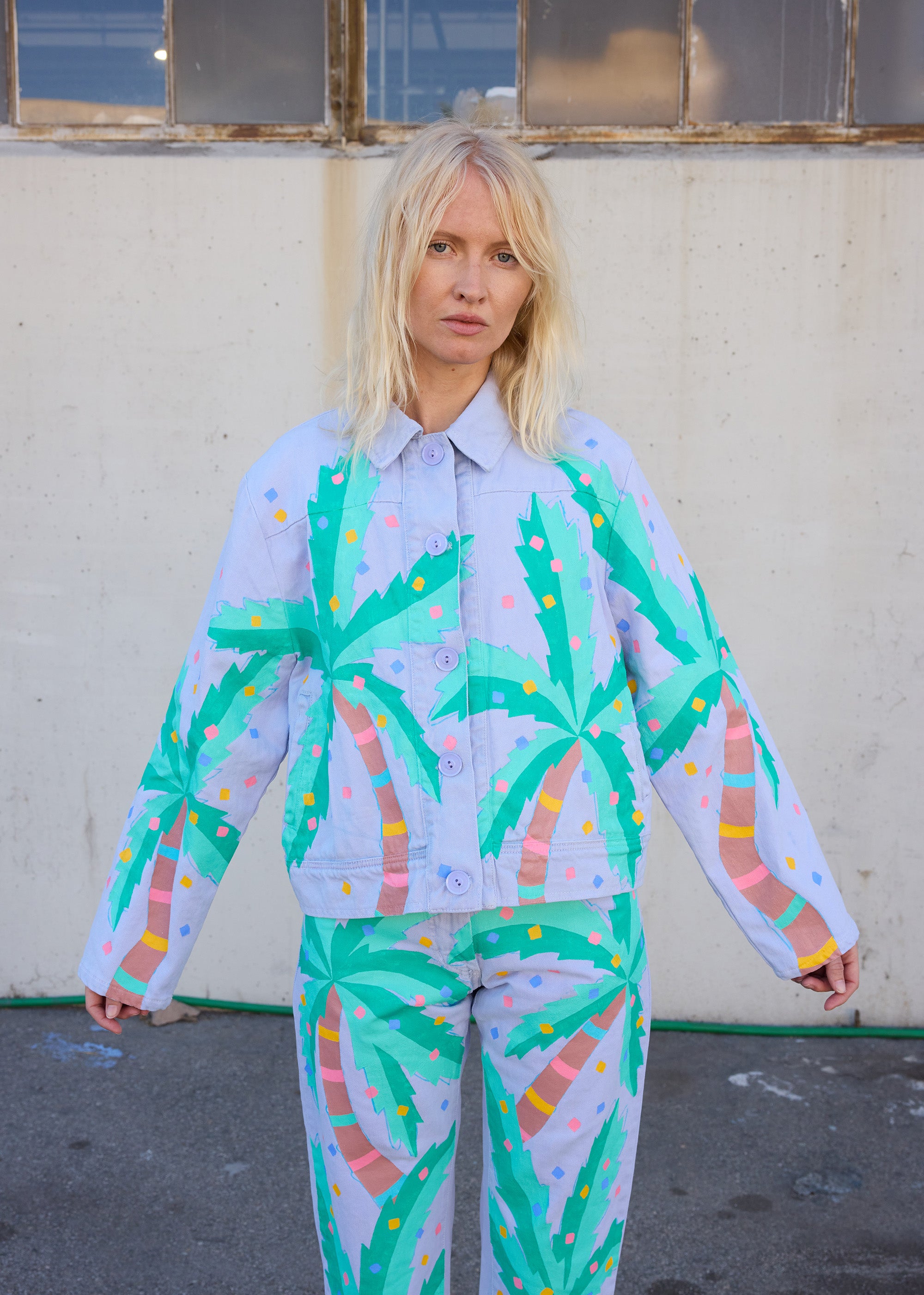 Painted Palm Denim Jacket