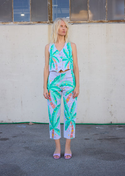 Painted Palm Denim Jeans