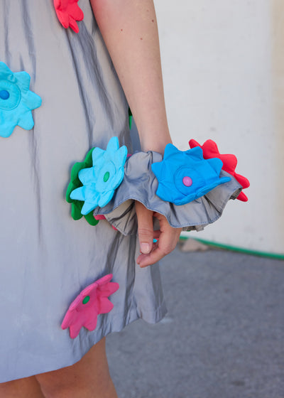 Reflective Flower Scrunchie
