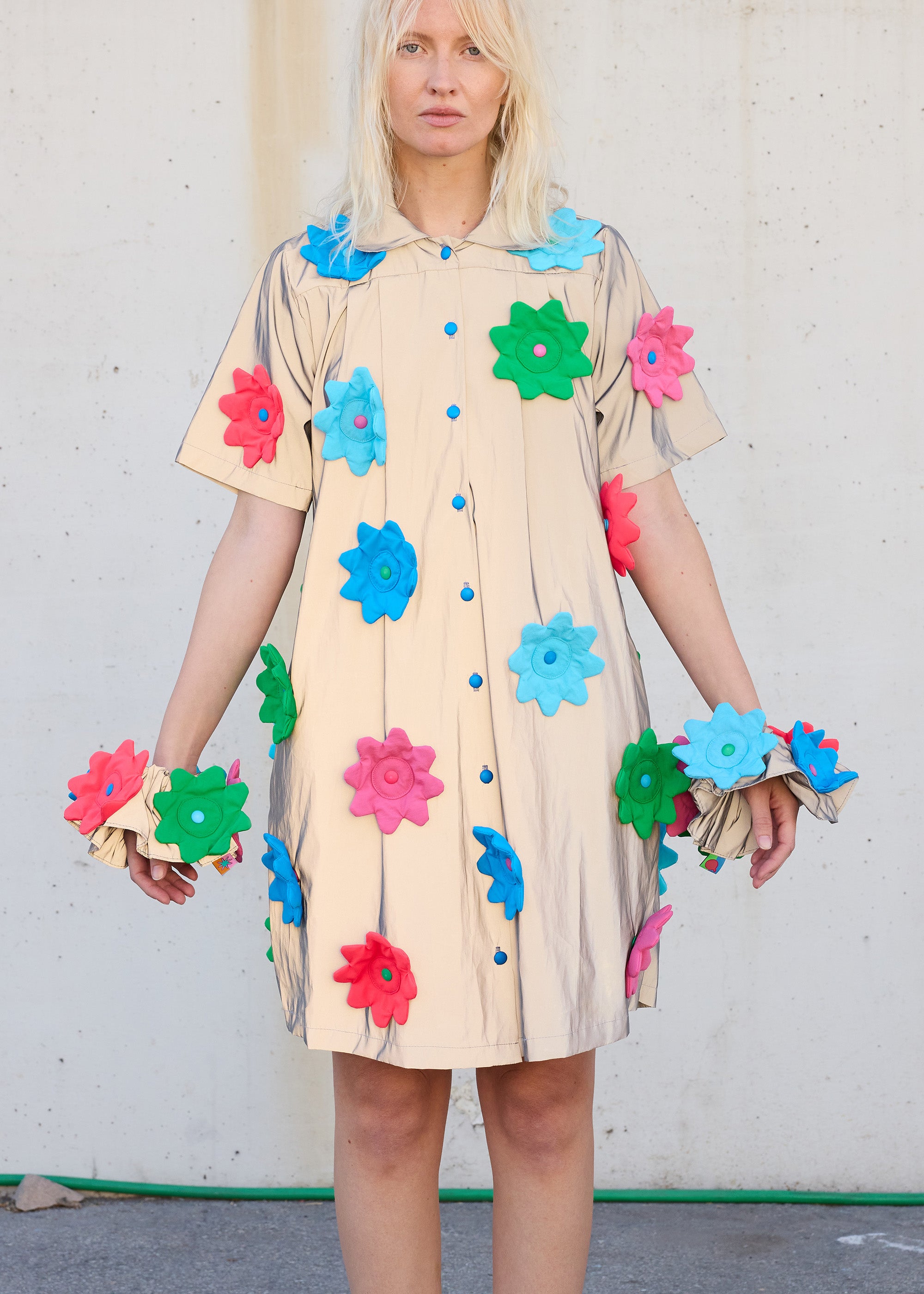 Reflective Flower Scrunchie