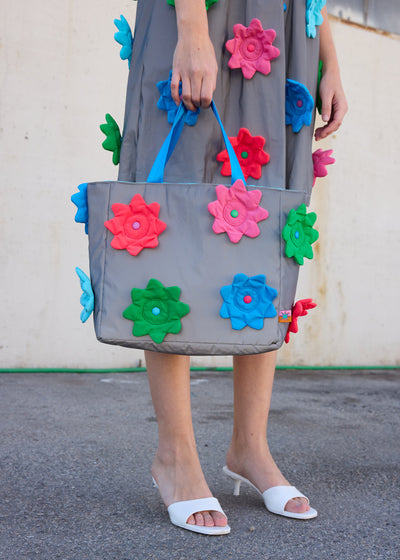 Reflective Flower Tote Bag