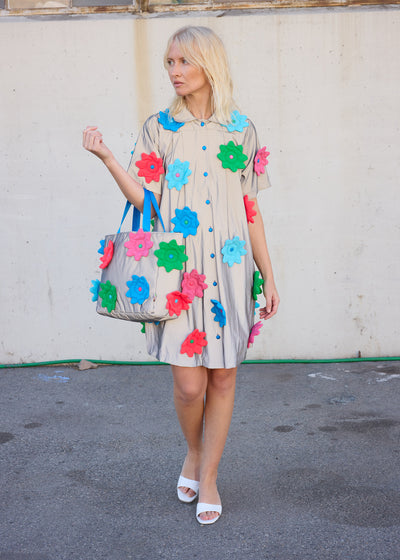 Reflective Flower Tote Bag