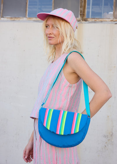 Micro Stripe Saddle Bag