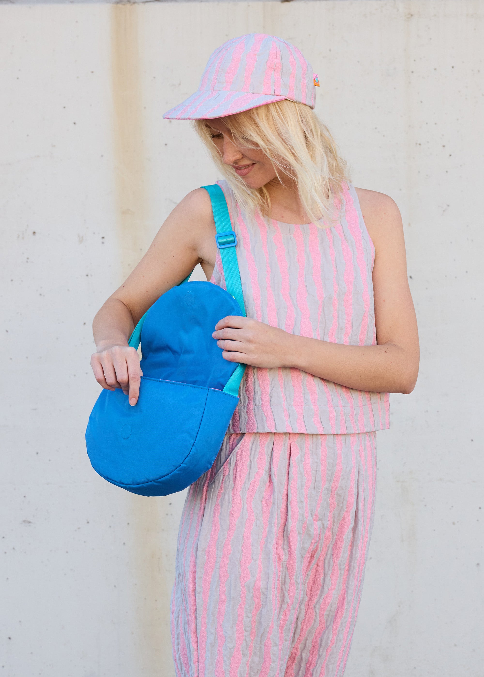 Micro Stripe Saddle Bag