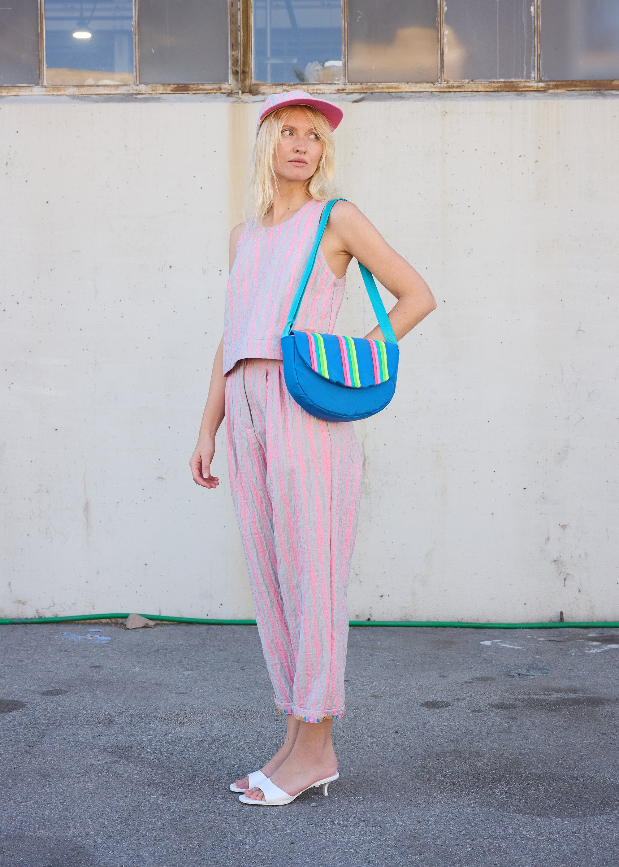 Micro Stripe Saddle Bag