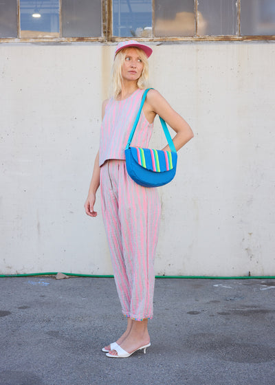 Micro Stripe Saddle Bag