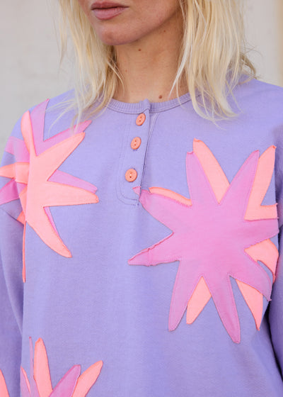 Twinkle Star Appliqué Sweatshirt